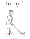 I can golf Coloring Page