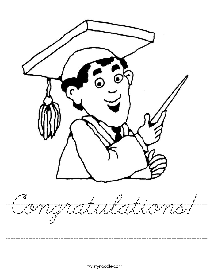 Congratulations! Worksheet