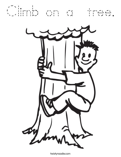 Climbing Coloring Page