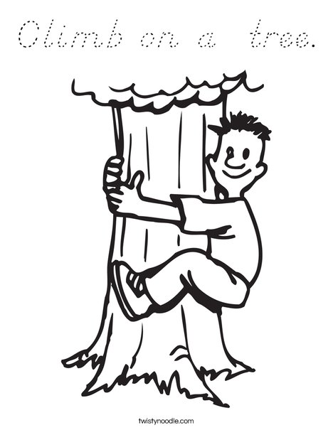Climbing Coloring Page
