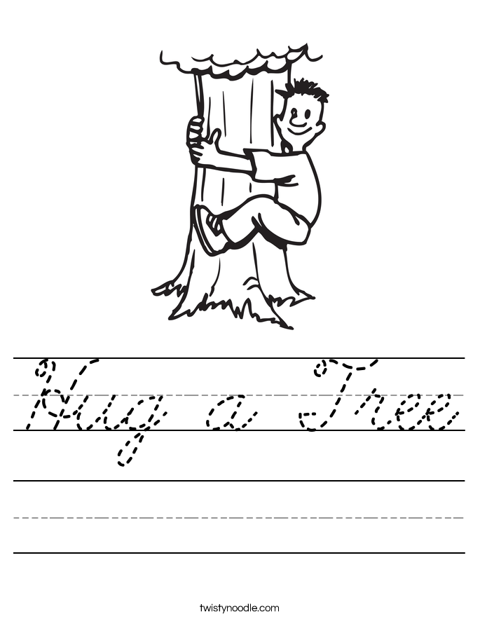 Hug a Tree Worksheet