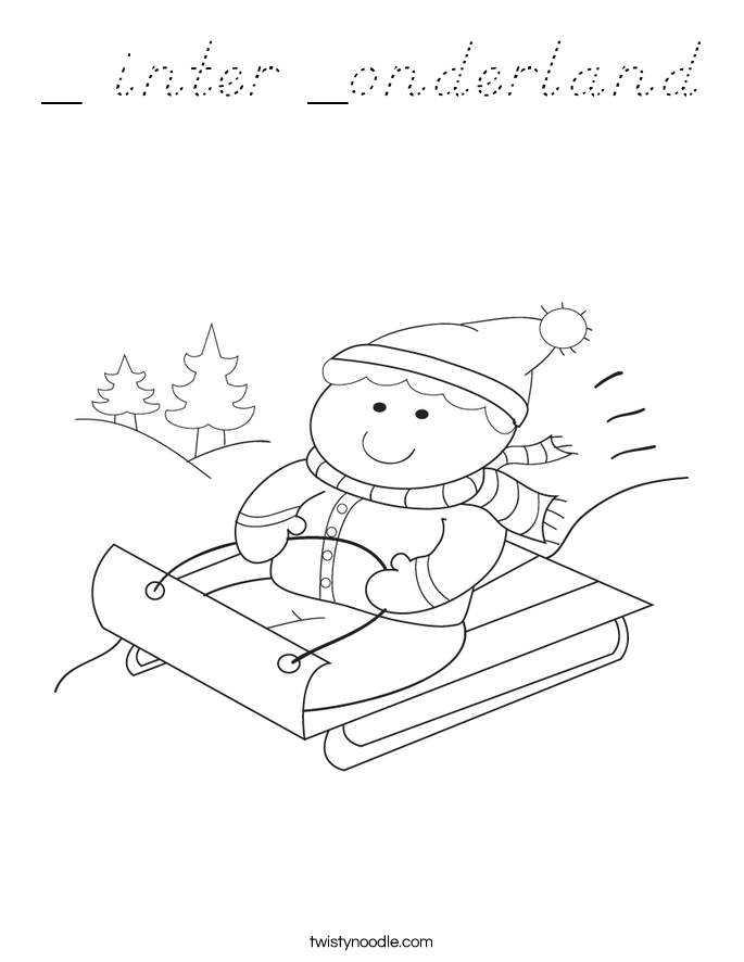 _ inter _onderland Coloring Page