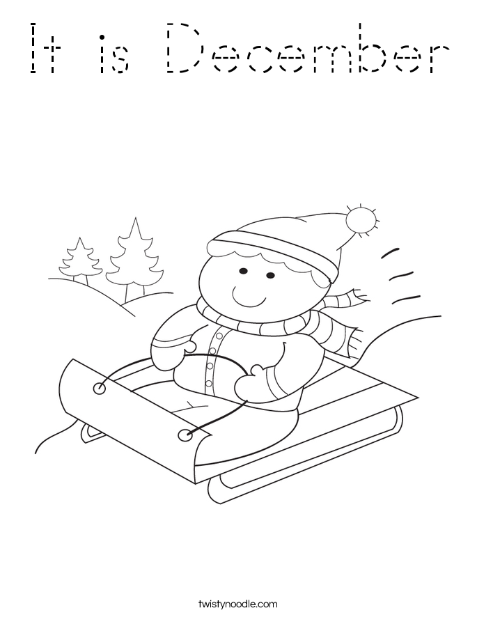 It is December Coloring Page