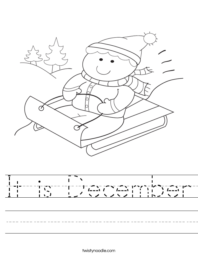 It is December Worksheet