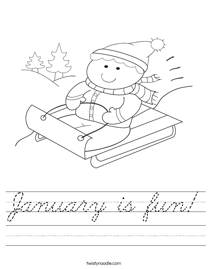 January is fun! Worksheet