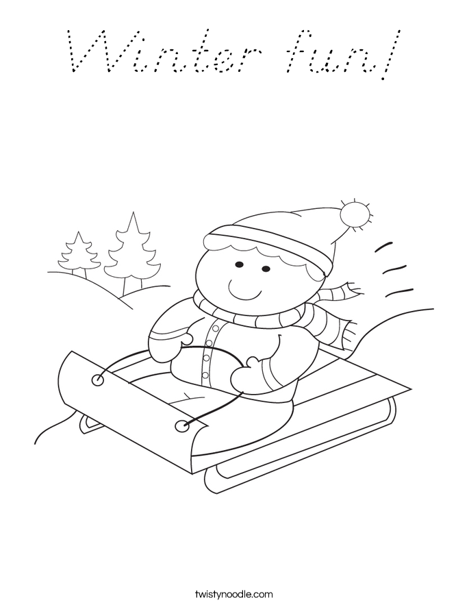 Winter fun! Coloring Page