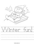 Winter fun! Worksheet