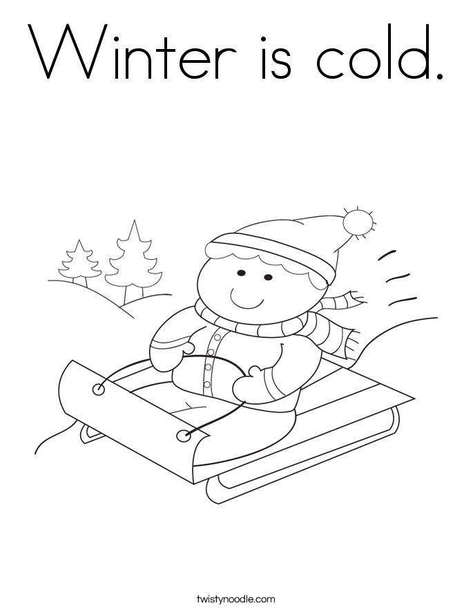 Winter is cold. Coloring Page