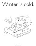 Winter is cold.Coloring Page
