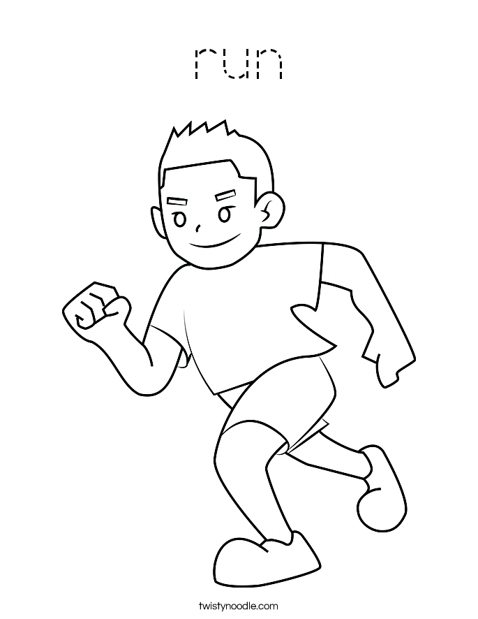 run Coloring Page