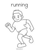 running Coloring Page