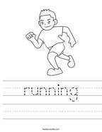 running Handwriting Sheet