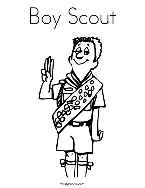 Boy Scout Salute Coloring Page