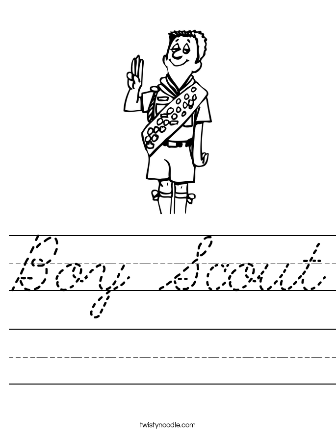 Boy Scout Worksheet