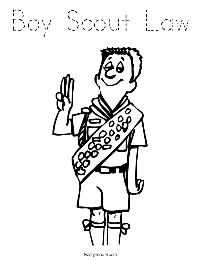 Boy Scout Law Coloring Page
