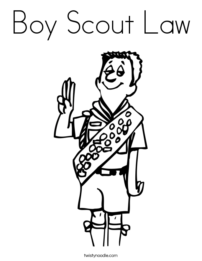 Boy Scout Law Coloring Page - Twisty Noodle
