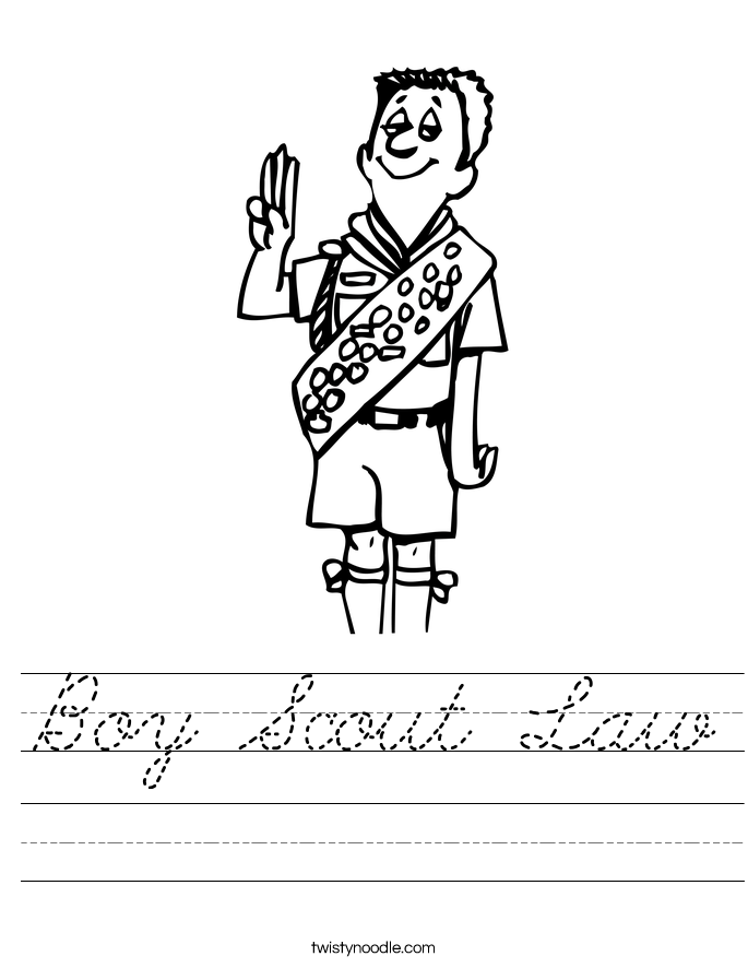 Boy Scout Law Worksheet