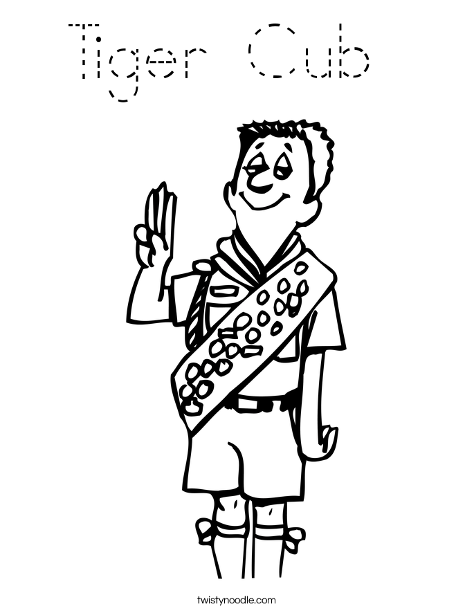 Tiger Cub  Coloring Page