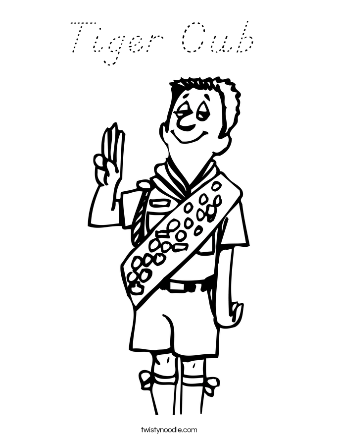 Tiger Cub  Coloring Page