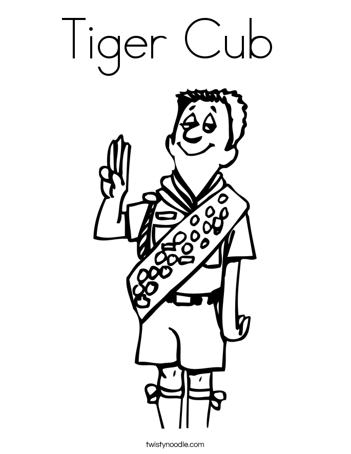 Tiger Cub  Coloring Page