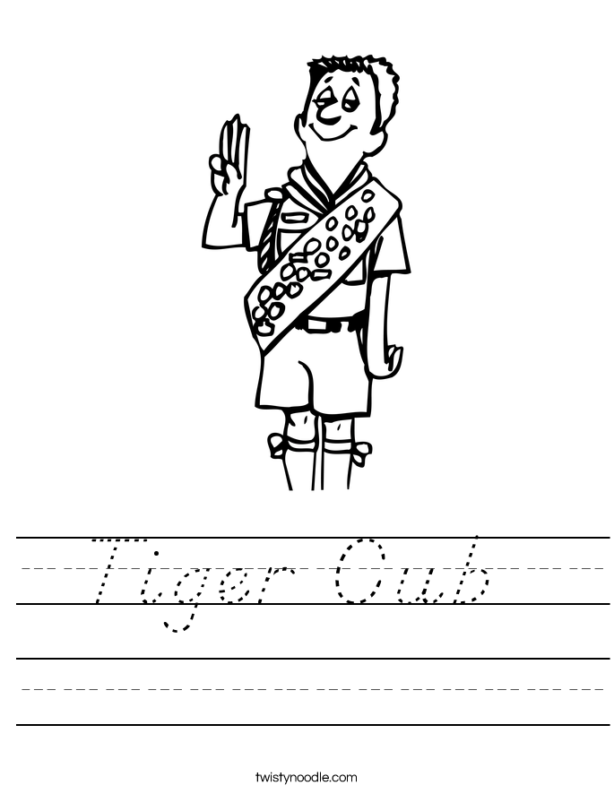 Tiger Cub  Worksheet