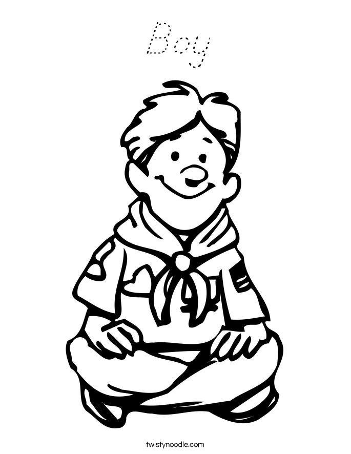 Boy Coloring Page