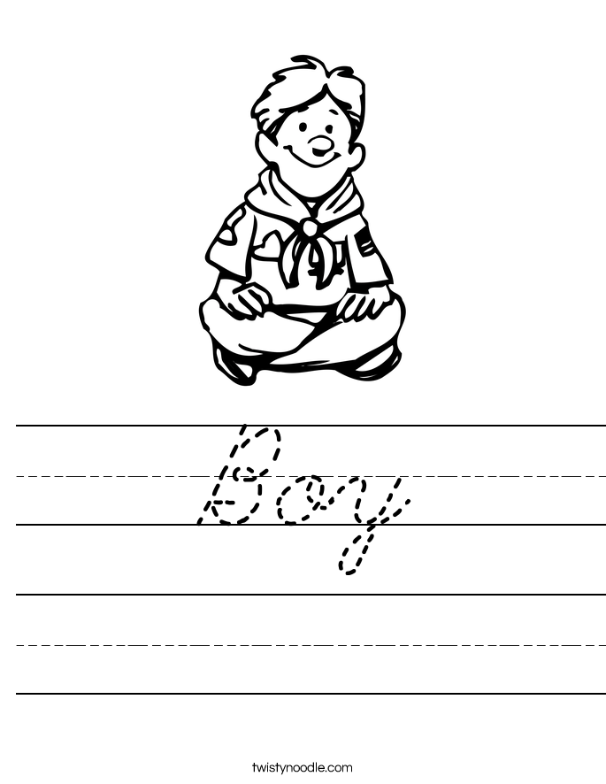Boy Worksheet