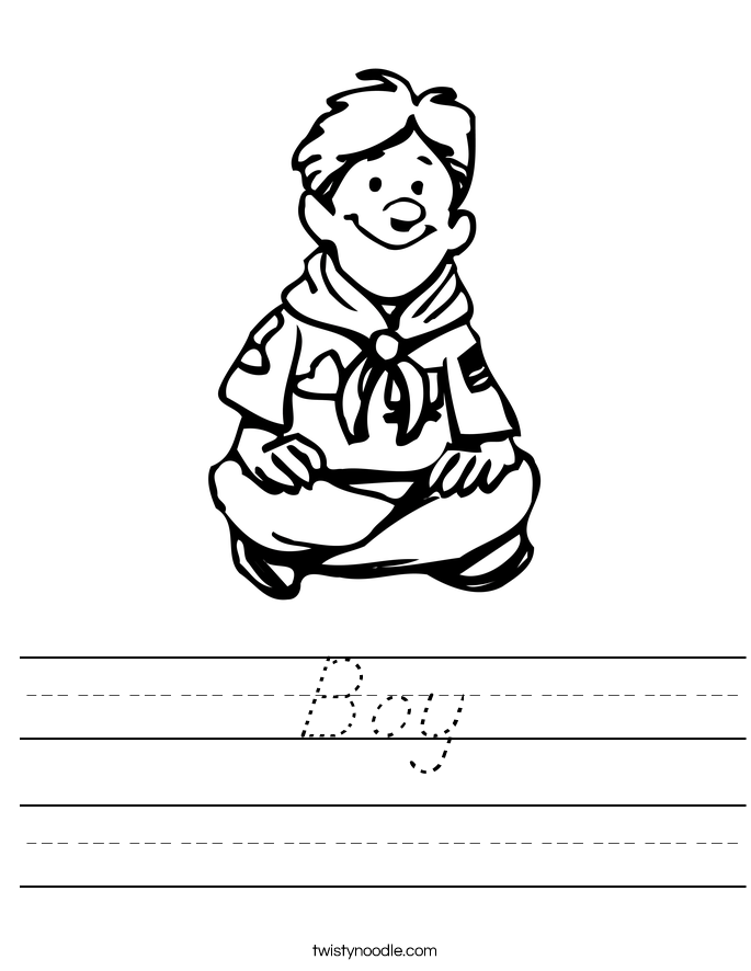 Boy Worksheet
