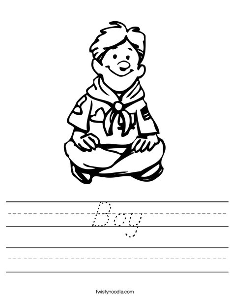 Boy Scout Sitting Worksheet