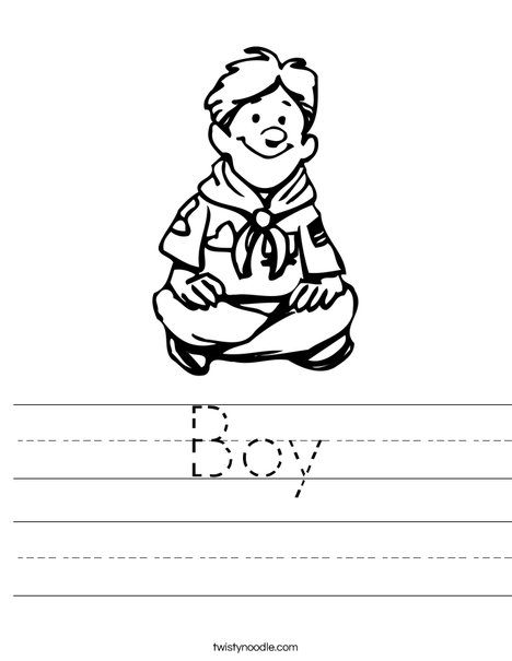 Boy Scout Sitting Worksheet