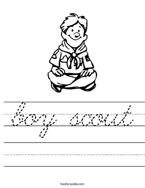 Boy Scout Sitting Worksheet