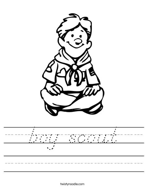 Boy Scout Sitting Worksheet