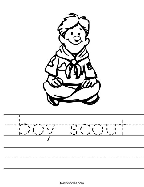 Boy Scout Sitting Worksheet