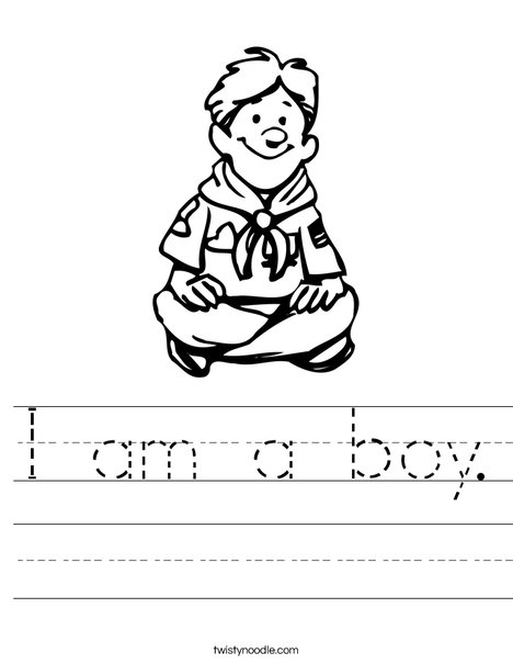 Boy Scout Sitting Worksheet