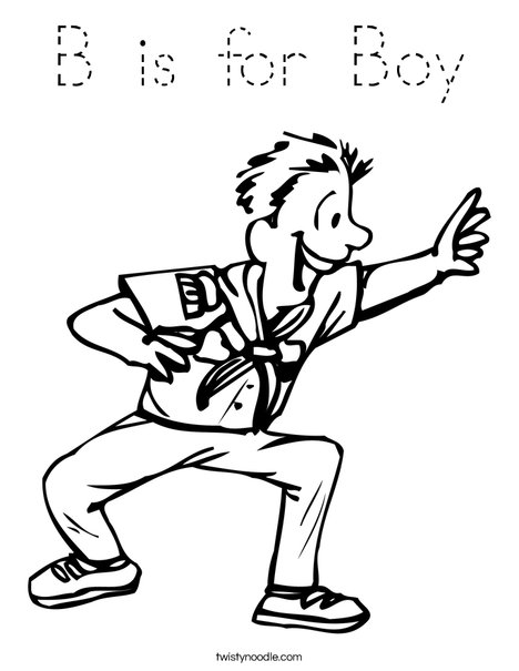 Boy Scout Coloring Page