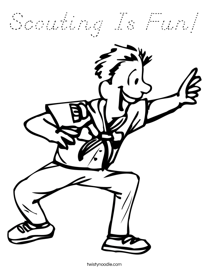 Scouting Is Fun! Coloring Page