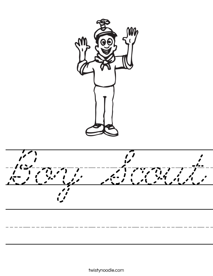 Boy Scout Worksheet