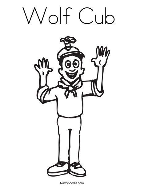 Wolf Cub Coloring Page