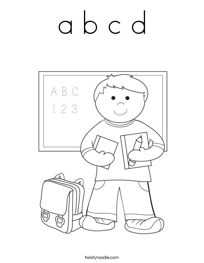 a b c d Coloring Page