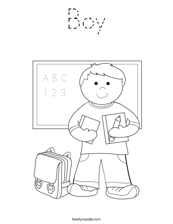 Boy Coloring Page