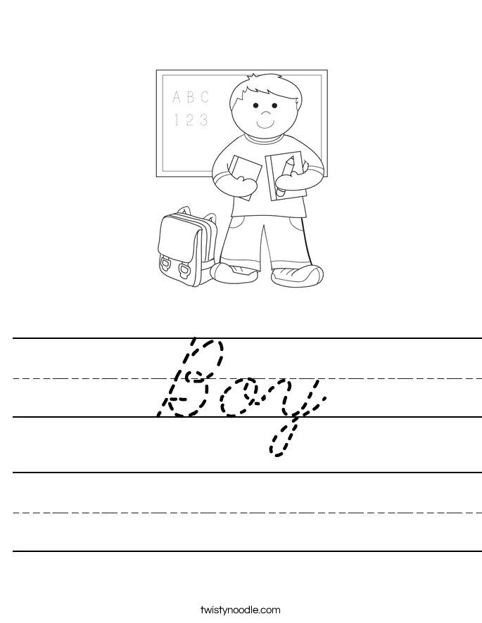 Boy Worksheet