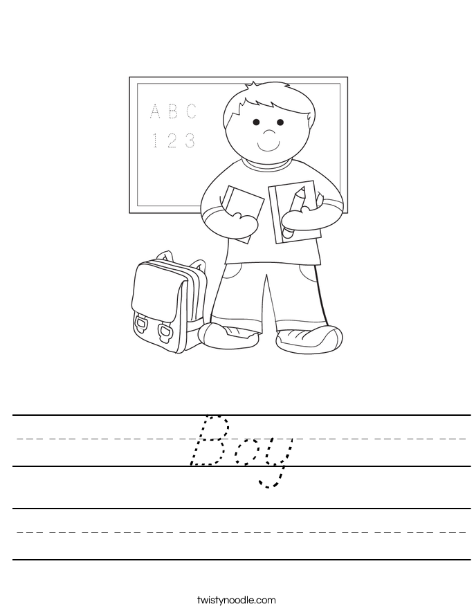 Boy Worksheet