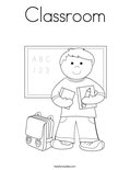 Classroom Coloring Page