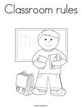 Classroom rules Coloring Page
