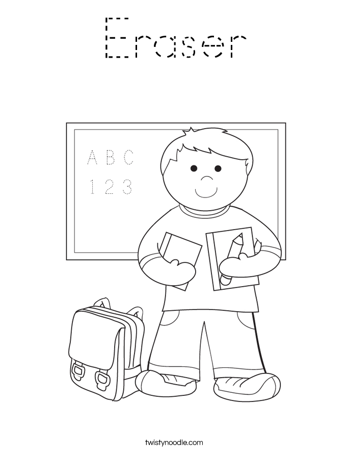 Eraser Coloring Page