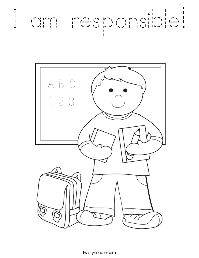 I am responsible! Coloring Page