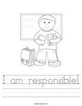 I am responsible! Worksheet