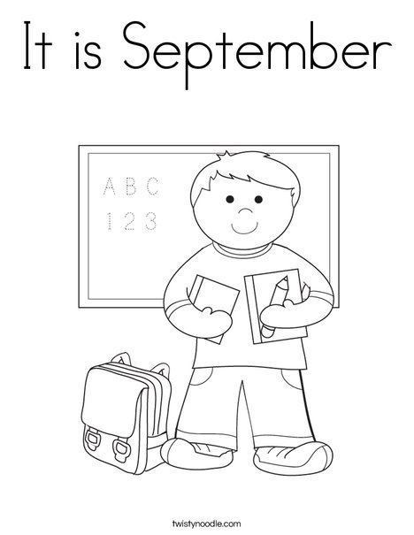 Boy Student in School Coloring Page