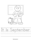 It is September Worksheet