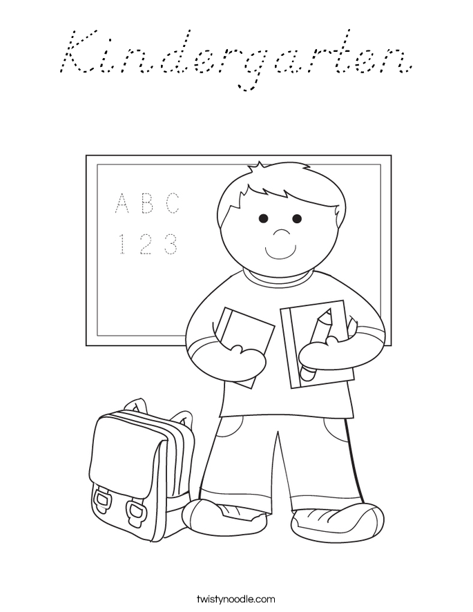 Kindergarten Coloring Page